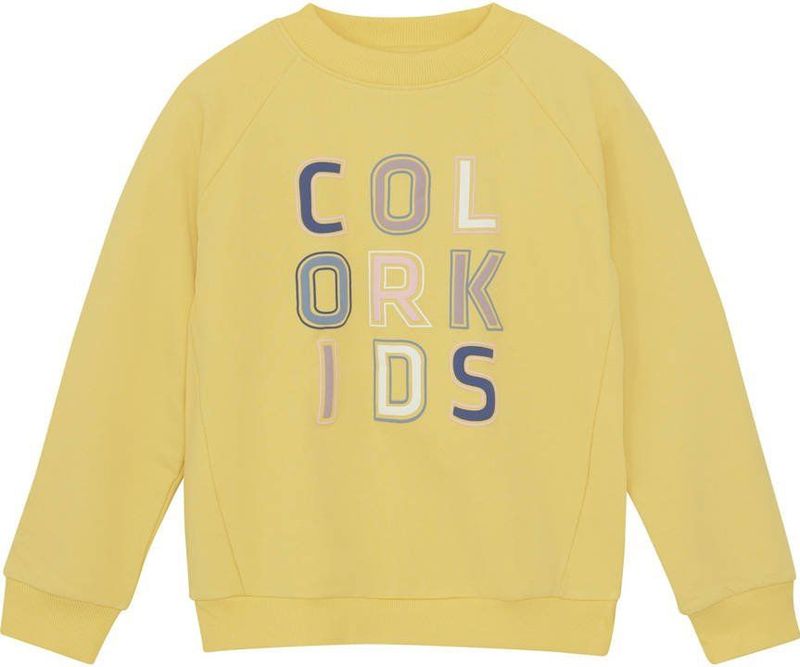 COLOR KIDS Trui ' COSweat W. JR. Logo Print '  geel