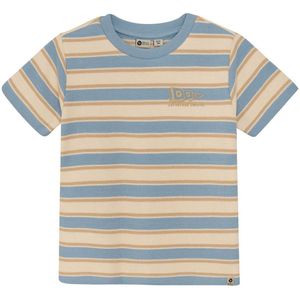 DAILY7 T-shirt Stripe Polo's & T-shirts Jongens - Polo shirt - Ecru - Maat 98