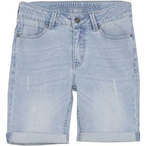 Indian Blue Jeans - Denim Shorts - Light Denim Blue - Katoen/Elastaan