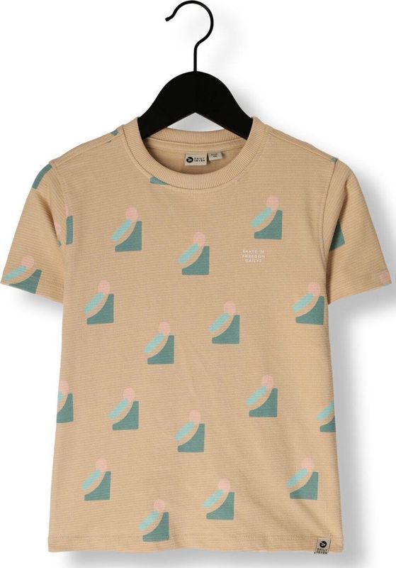 Daily7 T-shirt - Zand - Katoen - Korte Mouwen