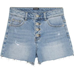 Indian Blue - Jeans Short - Licht Blauw - Damaged - Wide Fit