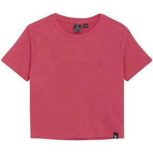 Indian Blue Jeans - T-shirt - Donkerroze - Katoen en Elastaan