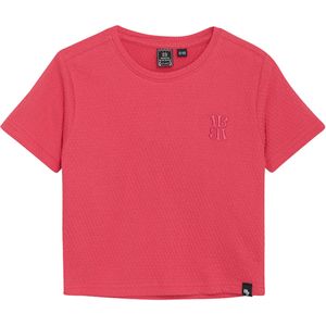 Indian Blue Jeans - T-shirt - Donkerroze - Katoen en Elastaan