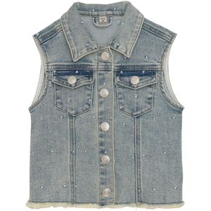 DAILY7 - Denim Gilet - Blauw - Allover Print