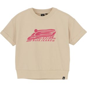 Indian Blue - T-shirt - Zand - Cropped - Korte Mouwen