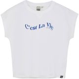 Indian Blue Jeans - T-shirt - Wit - Katoen en Elastaan - Korte Mouwen