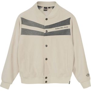 Indian Blue Jeans - Bomberjack - Ecru-Grijs - Ronde Hals - Drukknopen
