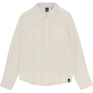 Indian Blue Jeans Shirt Longsleeve Linen Meisjes - Jurken - Wit - Maat 116