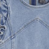 Indian Blue - Zomer Top - Licht Blauw - Denim - Ruffel