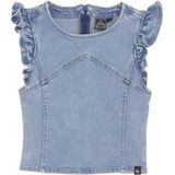 Indian Blue - Zomer Top - Licht Blauw - Denim - Ruffel
