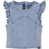 Indian Blue - Zomer Top - Licht Blauw - Denim - Ruffel
