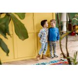 DAILY7 - Oversized Sweater Textprint - Blauw - Hoodie