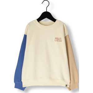 DAILY7 - Oversized Sweater Cut+sew - Gebroken Wit - Hoodie - Jongens