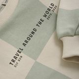 Daily7 - Sweater - Ruitprint - 100% Katoen