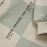 Daily7 - Sweater - Ruitprint - 100% Katoen