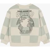 Daily7 - Sweater - Ruitprint - 100% Katoen