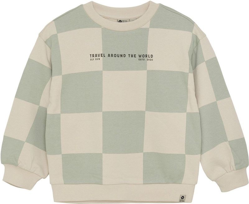 Daily7 - Sweater - Ruitprint - 100% Katoen