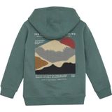 Daily7 - Hoodie - Groen - Met Backprint