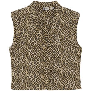 Daily7 - Gilet - Zand - Opgevuld/Animal