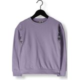 DAILY7 - Embroidery Sleeve - Sweater - Paars