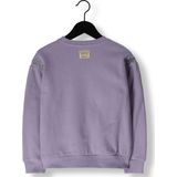 DAILY7 - Embroidery Sleeve - Sweater - Paars