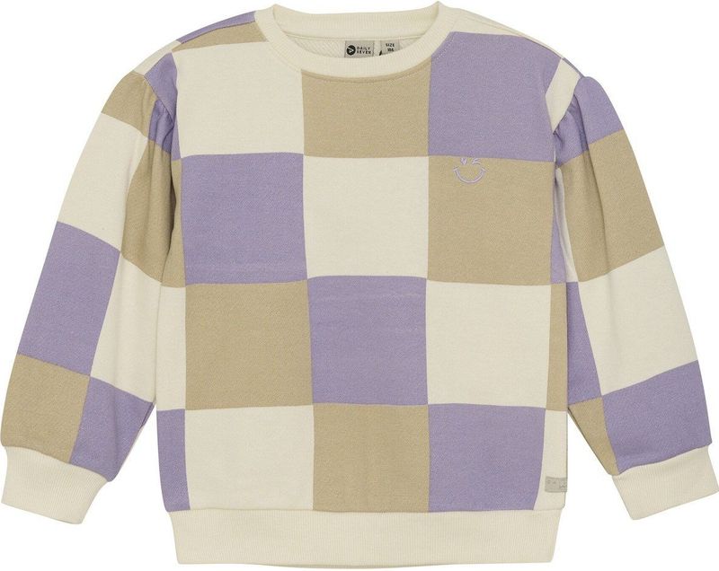 DAILY7 - Sweater Check - Hoodie - Wit