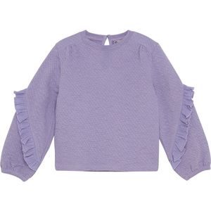 Daily7 winter t-shirt meisjes - Paars - longsleeve/ruffle
