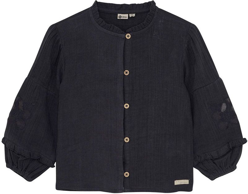 Daily7 - Blouse - Antraciet - 100% Katoen - Lange Mouwen