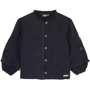 Daily7 - Blouse - Antraciet - Lange Mouwen - Ronde Hals