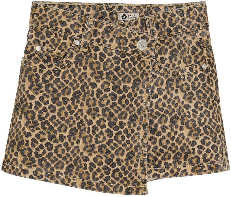 DAILY7 - Twill Skort Animal - Korte Rok - Bruin