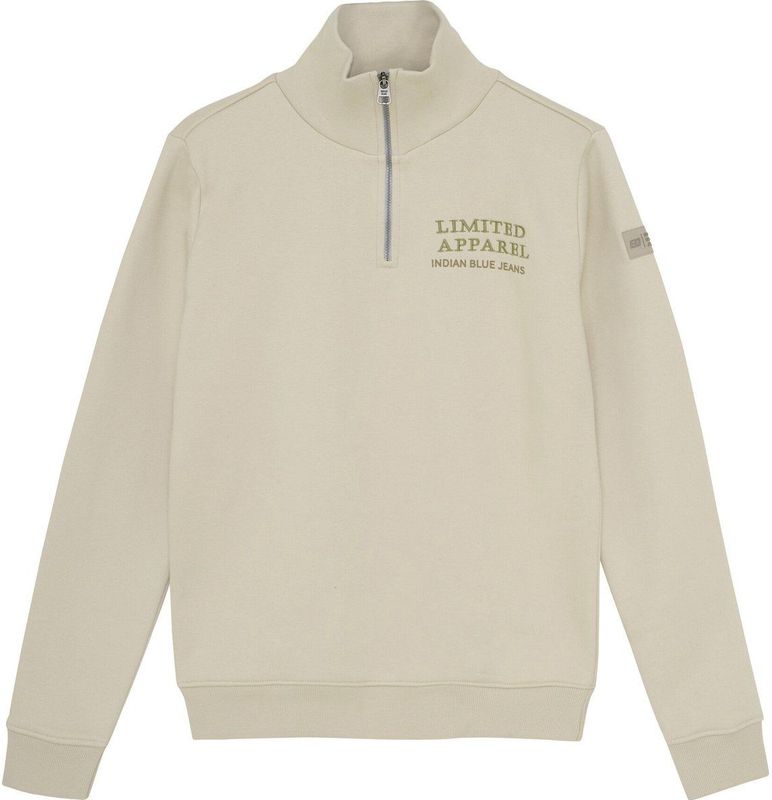 Indian Blue Jeans - Sweater Zip Collar Print - Beige - Hoodie