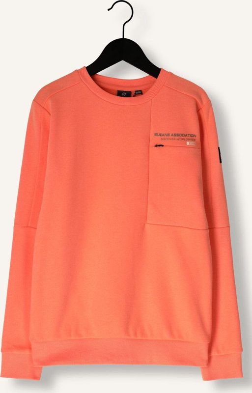 Indian Blue Jeans - Sweater Chest Print Brushed - Koraal - Hoodie - Vest