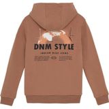 Indian Blue - DNM Style - Hoodie - Bruin - TekstFotoprint - Halslijn: Capuchon