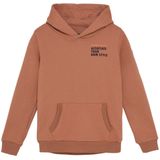 Indian Blue - DNM Style - Hoodie - Bruin - TekstFotoprint - Halslijn: Capuchon