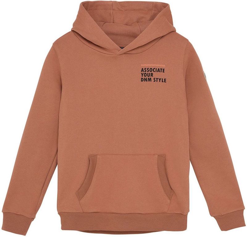 Indian Blue - DNM Style - Hoodie - Bruin - TekstFotoprint - Halslijn: Capuchon