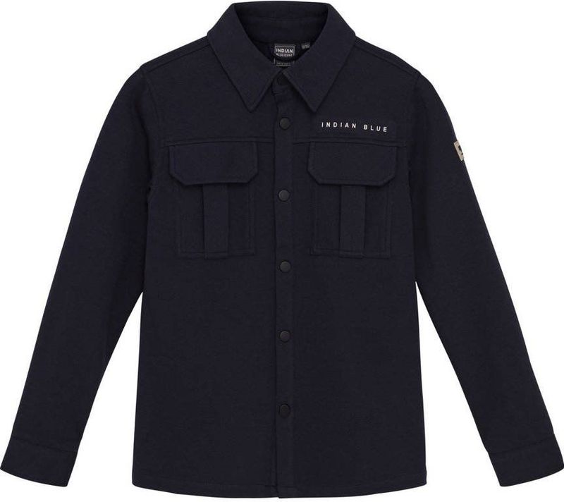 Indian Blue Jeans Jongens overhemd lange mouw blauw (Maat: 104) - Effen