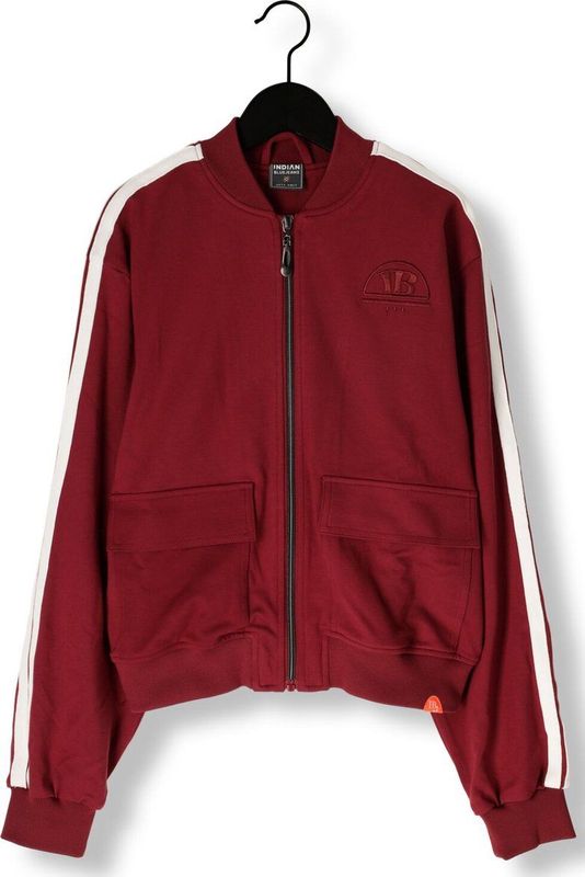 Indian Blue Jeans - Jasje - Donkerrood - V-hals - Lange Mouwen