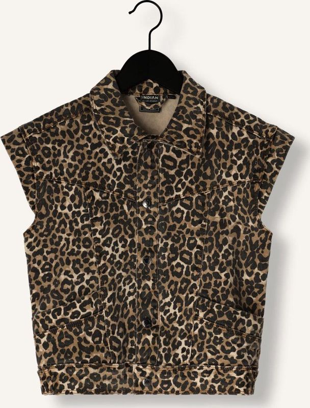 Indian Blue Jeans - Vest Leopard - Bruin - Hoodie - Meisjes