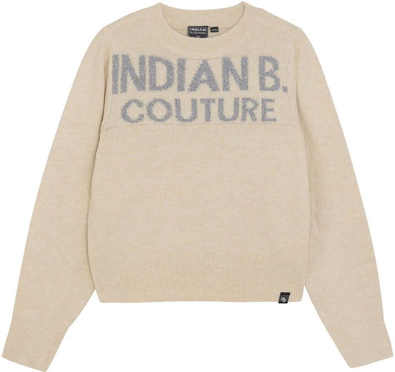 Indian Blue Jeans - Trui - Zacht - Ronde Hals - Tekstprint