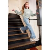 Indian Blue Jeans - Sweater - Lichtgroen - Lange Mouwen - Ronde Hals