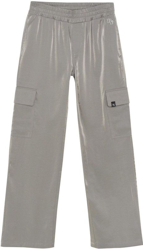 Indian Blue Jeans - Wide Shiny Cargo Pants - Zilver - Broek - Meisjes