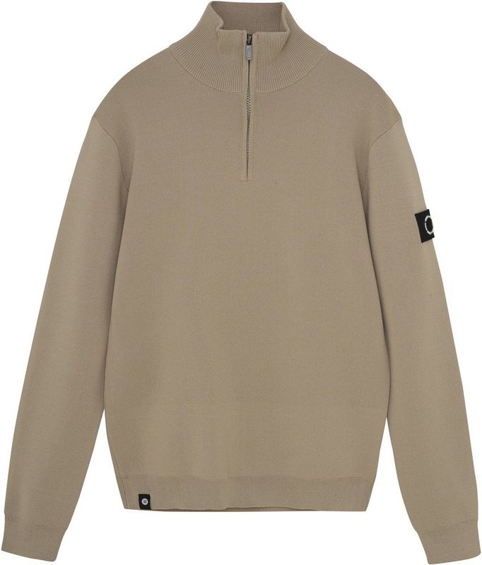 Rellix - Knitwear Zip Collar - Hoodie - Bruin