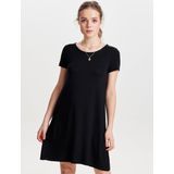 ONLY - ONLBERA BACK LACE UP S/S DRESS JRS NOOS - Dames Jurk - Zwart - Viscose