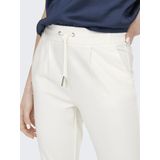 ONLY - Onlpoptrash Life Easy Col Pant Pnt Noos - Broek - Wit - Elastische Tailleband