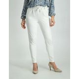 ONLY - Onlpoptrash Life Easy Col Pant Pnt Noos - Broek - Wit - Elastische Tailleband