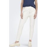 ONLY - Onlpoptrash Life Easy Col Pant Pnt Noos - Broek - Wit - Elastische Tailleband