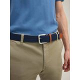 JACK & JONES Jacspring Woven Belt Noos Herenriem, Blauw (Navy Blazer)