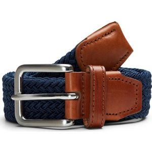 JACK & JONES Jacspring Woven Belt Noos Herenriem, Blauw (Navy Blazer)