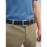 Jack & Jones Jacspring Woven Belt Noos Herenriem, Blauw (marineblauw blazer).