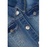 Denim - Jas - Blauw - Lange Mouwen - Drukknoopsluiting